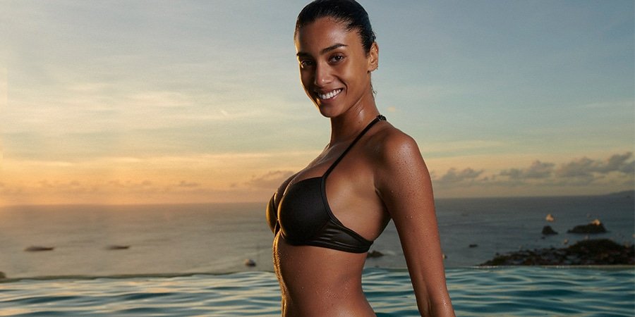 Victoria's secrets swim 2021 shine strap fabulous push-up top brazilian bottom bikini photo