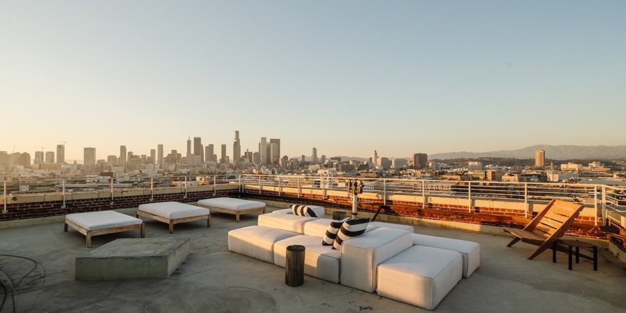 Justin's Lins LA penthouse terrace