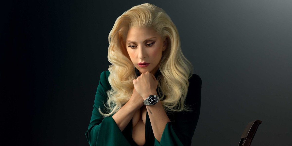 Lady Gaga photo wearing a Tudor watch cover