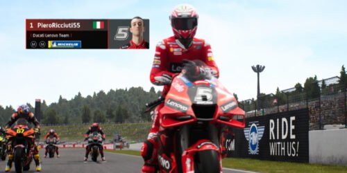 Double podium for Piero Ricciuti, second in Race 1 and Race 2 of the fourth round of the MotoGP eSport Championship