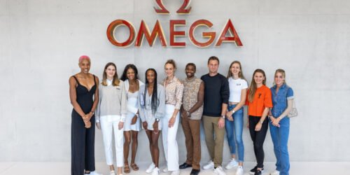 OMEGA welcomes star athletes to its watchmaking HQ