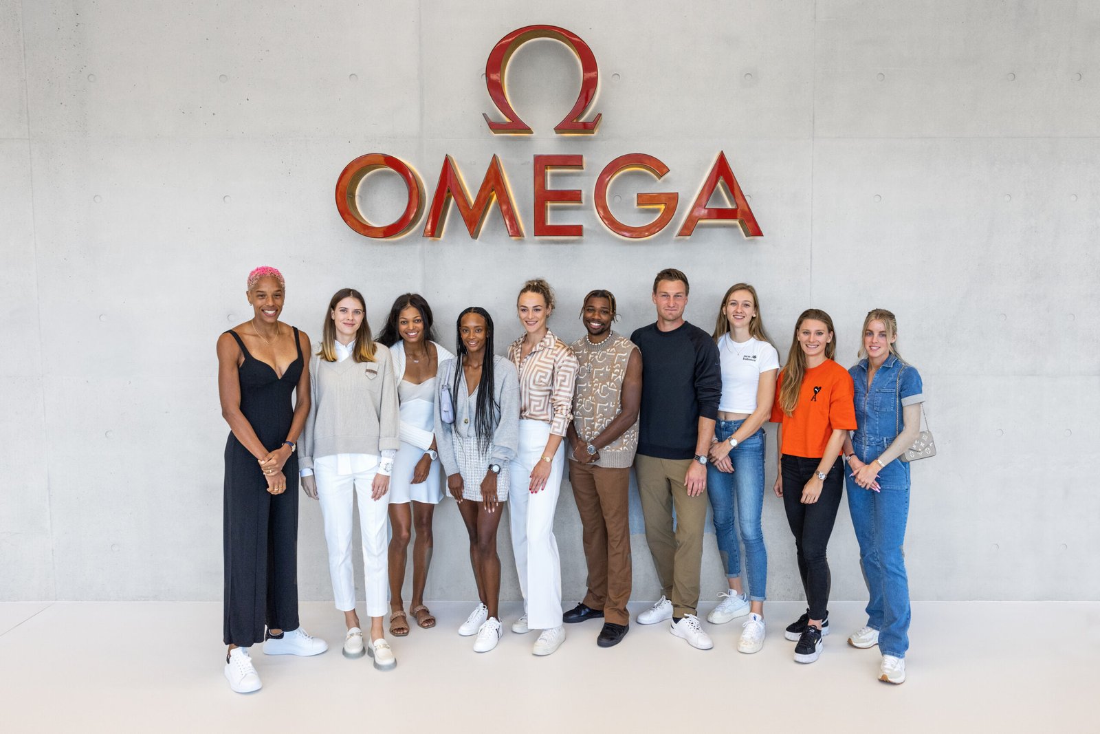 OMEGA welcomes star athletes to its watchmaking HQ