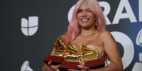 “Karol G and the emotional moment with Feid after winning Album of the Year at the Latin Grammy Awards.”